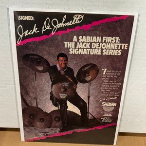 Jack DeJohnette - Sabian - 1989 Vintage Print Advertisement